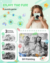 Carica l'immagine nel visualizzatore di Gallery, TIATUA Macchina Fotografica Bambini Istantanea, Schermo 2,4" 1080P, Verde