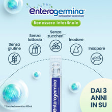 Carica l'immagine nel visualizzatore di Gallery, Enterogermina Benessere Intestinale, Fermenti Lattici Probiotici, Integratori Adulti e Bambini 3+ Favorisce l’Equilibrio della Flora Batterica Intestinale, Senza Glutine (30 Flaconcini/5 ml)
