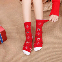 Carica l'immagine nel visualizzatore di Gallery, ZAKASA Calze Natalizie Donna Fantasia: Calzini Divertenti In Cotone, Regalo Invernali Termici Colorate, Vacanza Babbo Natale Deer Stampa 5 Paia EU 35-42 Natale-C