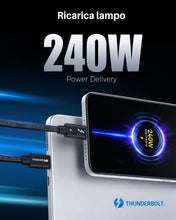 Carica l'immagine nel visualizzatore di Gallery, [Certificato Intel] Cable Matters Cavo Thunderbolt 4 40 Gbit/s, 0,8 m, Nero