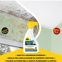 Carica l'immagine nel visualizzatore di Gallery, FILA Solutions ACTIVE 1 Spray Toglimuffa Muri Bagno e Doccia - 500ml