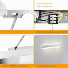 Carica l'immagine nel visualizzatore di Gallery, Dehobo Lampada da Specchio Bagno Led 14W IP44, Luce per Specchio Bagno Bianco Neutro 4000K, Faretto Bagno Specchio 1000L