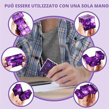 Carica l'immagine nel visualizzatore di Gallery, KYLOS Cubi Fidget 1 Pezzo, Infinity Cube Per Adulti E Bambini, Giocattolo Antistress, Sollievo Dallo Stress, Colore Viol