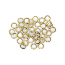 Carica l'immagine nel visualizzatore di Gallery, FD-Workstuff Assortimento di 50 Anelli di Fissaggio Ø 9/10/11/12/13 mm in Ottone e Acciaio con Rondelle: Ideali per il S