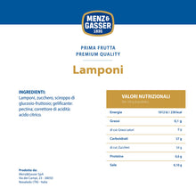 Carica l'immagine nel visualizzatore di Gallery, Menz&amp;Gasser, Confettura Extra di Lamponi Prima Frutta, con 50% di Frutta, Realizzata con Frutti di Alta Qualità IQF, Lavorata in Trentino-Südtirol, Naturalmente Senza Glutine, Vegan, 4x340 g