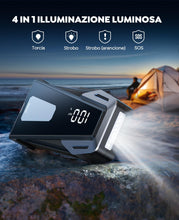 Carica l'immagine nel visualizzatore di Gallery, Avviatore Emergenza per Auto da 5000A, Booster Avviamento Auto per Tutti i Motori a Gas o 10.0L Diesel, Avviatore Batteria Auto/Moto con Torcia, Ricarica USB Rapida e 160W CC
