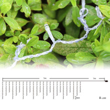 Carica l'immagine nel visualizzatore di Gallery, SALCAR Catena luminosa a LED per esterni, 200 luci per finestre, 8 m, luci natalizie (5 m di catena luminosa + cavo di alimentazione da 3 m), interno 31 V con 8 modalità di illuminazione e funzione