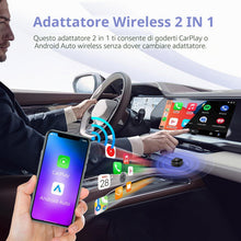 Carica l'immagine nel visualizzatore di Gallery, 2-in-1 Adattatore CarPlay Wireless, Adattatore Android Auto Wireless