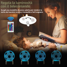 Carica l'immagine nel visualizzatore di Gallery, Lampada da notte a LED 3D, Calcio Lampada Notturna 3D Visiva