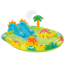 Carica l&#39;immagine nel visualizzatore di Gallery, Intex 57166NP - Piscina Gonfiabile Play Center Dinosauri, Vinile, Multicolore, 191x152x58 cm