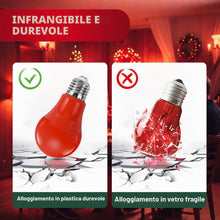 Carica l'immagine nel visualizzatore di Gallery, SCNNC Lampadine LED Rosse E27 A60/A19 9W AC85-265V Lampadine Colorate E27