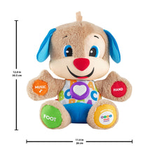 Carica l&#39;immagine nel visualizzatore di Gallery, Fisher-Price - Il Cagnolino Smart Stages Ridi &amp; Impara, morbido peluche educativo per imparare le prime paroline, con 75+ canzoni, luci e melodie, 6+ mesi, Versione italiana, FPM51