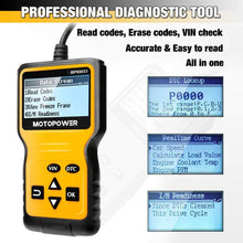 Carica l&#39;immagine nel visualizzatore di Gallery, MOTOPOWER MP69033 OBD2 Scanner Universale Motore Lettore di codici di guasto CAN Strumento di scansione diagnostica per tutte le auto OBD II Protocol