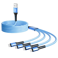 Carica l'immagine nel visualizzatore di Gallery, SDBAUX Cavo USB C Multiplo, 1.2M 4 in 1 Cavi USB A 4 Tipo C Multiplo Porta, QC 3.0 Cavo USB Type-C Ricarica Rapida Compa