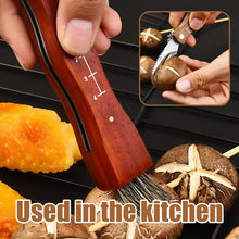 Carica l'immagine nel visualizzatore di Gallery, Coltello per Funghi in Acciaio Inox con Spazzola - Raccolta e Pulizia Micologica