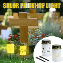 Carica l'immagine nel visualizzatore di Gallery, Yuragim 2 candele a LED a energia solare, per cimitero, impermeabile, con picchetto per esterni, decorazione funeraria, 
