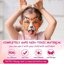Carica l'immagine nel visualizzatore di Gallery, ACWOO Body Painting, 28 Colori Face Painting, Kit Pittura Pancia Face Painting Trucchi, Coloranti Naturale e Sicuro, Fes