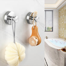 Carica l'immagine nel visualizzatore di Gallery, 4 ganci a ventosa, ganci ventosa, rimovibili senza fori, ganci per asciugamani, in acciaio inox, per cucina, bagno, fine