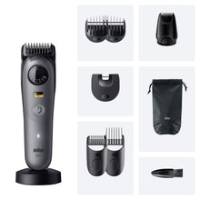 Carica l'immagine nel visualizzatore di Gallery, Braun Regolabarba Uomo Series 5, +9 Strumenti Di Styling, Rasoio Elettrico Barba, Lama Ultra Affilata, 120 Min di Autonomia, Impermeabile, Selettore di Precisione Con 40 Lunghezze, BT5565, Grigio