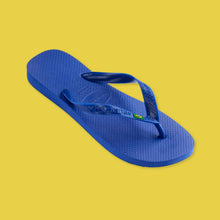 Carica l'immagine nel visualizzatore di Gallery, Havaianas - Top Brasil, Infradito Comode, Resistenti e Leggere con Suola Antiscivolo, Bandiera del Brasile sulle Strisce, Unisex Adulto, Marine Blue, 35/36 EU