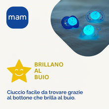Carica l'immagine nel visualizzatore di Gallery, MAM - Set di 2 succhietti Supreme Night in silicone, S278, 2-6 mesi, rosa