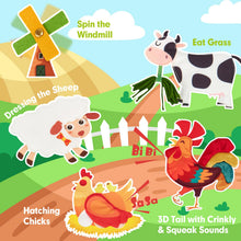 Carica l'immagine nel visualizzatore di Gallery, hahaland Busy Board Libro Montessori Interattivo 1 Anno - Busy Book Sensoriale Educativo Giochi Montessori 1 2 3 Anni - Pannello di Feltro attività Valigetta Montessori Regalo Bambino