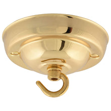 Carica l'immagine nel visualizzatore di Gallery, ElekTek Rosone da soffitto con gancio diametro 108 mm Finiture metallizzate colori verniciati a polvere per lampade a so