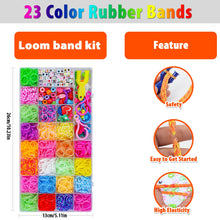Carica l&#39;immagine nel visualizzatore di Gallery, 2500pcs Elastici per Braccialetti, Bracciale Elastici Colorati Bands Kit, fai da te Bambina Elastici di Gomma Bracciale Lavorare a Maglia Fare Braccialetti Perline Giocattolo