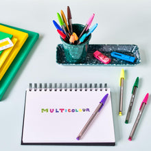 Carica l'immagine nel visualizzatore di Gallery, BIC Cristal Multicolour, Penne Colorate a Sfera, Punta Larga 1.6mm, 2 Confezioni x 10 Unità, Cancelleria Scuola, Casa e Ufficio