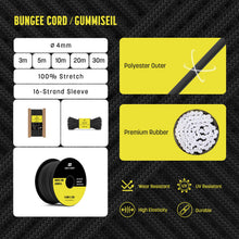 Carica l'immagine nel visualizzatore di Gallery, Corda Elastica 4mm 20m Corde Elastiche Cavo Elastico Teloni