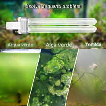 Carica l'immagine nel visualizzatore di Gallery, Lampada di Disinfezione UV G23 2-PIN 9W(165.5mm)Lampadina di Disinfezione UVC Compatta Filtro di Disinfezione UV Tubolar