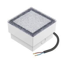 Carica l'immagine nel visualizzatore di Gallery, ledscom.de Luce di pavimentazione da incasso a LED CUS per esterni, IP67, angolare, 10 x 10cm, bianco caldo