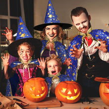 Carica l'immagine nel visualizzatore di Gallery, Mantello da Strega con Cappello, Mantello da Strega di Halloween con Cappello Mago, Strega Mantelli per Bambini Costume 