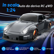 Carica l'immagine nel visualizzatore di Gallery, Macchina Telecomandata RC Drift Car, 1:24 20KM/H 4WD Macchine Telecomandate per Bambini Adulti, Radiocomandata Auto con 