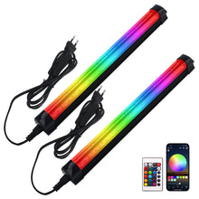 Carica l'immagine nel visualizzatore di Gallery, 2 Pezzi Luci LED RGB 10W,RGB LED Lightbar Interruttore e 1.8M Cavo,16 Milioni di Colori,48 LEDs,Regolabile Lampada Ambie