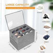 Carica l'immagine nel visualizzatore di Gallery, Romon Scatole Per Scarpe, Organizer Per Scarpe Adatto per 12-16 Paia, Contenitori Scarpiera Impilabile Grandi Organizzatore di Porta Scarpe Salvaspazio per Guardaroba Magazzino per Stivali Tacchi