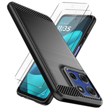 Carica l'immagine nel visualizzatore di Gallery, Custodia Cover per Motorola Moto G56/G57/G57 Power/G67 Power 5G,Spazzolata e Fibra di Carbonio Morbido Silicone TPU Cove