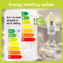 Carica l'immagine nel visualizzatore di Gallery, GY Lampadine LED G4 1W Equivalenti a 20W 12V, Lampadina LED 3000K Luce Calda 173 Lumen, Mini Lampade a Risparmio Energet