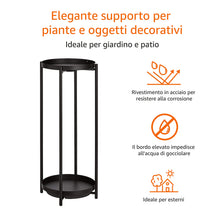 Carica l'immagine nel visualizzatore di Gallery, Amazon Basics Mobile per piante, Rotondo, nero