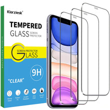 Carica l'immagine nel visualizzatore di Gallery, 3 Pezzi Vetro Temperato Compatibile per iPhone 11, iPhone XR Pellicola Proteggi Protettiva 6,1 Pollici Durezza 9H Senza 