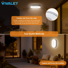 Carica l'immagine nel visualizzatore di Gallery, VivaLet Lampadario Bagno 12w 1200lm, Applique Da Esterno Interno 4000k Bianca, Luci per Esterno, Plafoniera Bagno Soffit