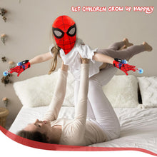 Carica l'immagine nel visualizzatore di Gallery, TKGEOUE Set di 2 Launcher Glove, Launcher Gloves e Maschera,Spider Launcher Glove,Guanti Launcher per Giochi, Spiderman Glove Launcher Set,Spider Web Launcher Toy