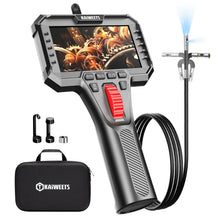 Carica l'immagine nel visualizzatore di Gallery, KAIWEETS Endoscopio con Luce, Doppia Lente 210° Articolata con Controllo a Rotella, Sonda Sottile da 6,5 mm, Schermo IPS 1080P, Cavo Semirigido da 1,6 m, IP67 Impermeabile per Auto e HVAC