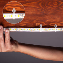 Carica l'immagine nel visualizzatore di Gallery, HUAZIZ 150 Pezzi Clip Strisce LED Clip di Fissaggio del Silicone Clip di Fissaggio con Viti Fissaggio Strisce per LED 10