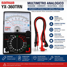 Carica l'immagine nel visualizzatore di Gallery, Topolenashop Multimetro Tester Analogico Portatile con Cavi e Puntali – Voltmetro Amperometro Ohmmetro per Tensione CA/C