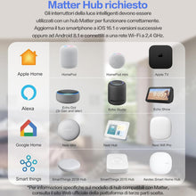 Carica l&#39;immagine nel visualizzatore di Gallery, UseeLink Interruttore luce intelligente Matter, interruttore intelligente, interruttore luce Alexa, funziona con Alexa, Apple Home, Google Home e SmartThingss, Richiede Matter Hub (3 Gang)