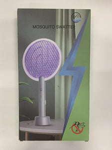 Racchetta Zanzare Elettrica, Mosiller 2 in 1 Scacciamosche Elettrico E 3000V Scacciamosche Da con USB Base Di Ricarica, Insetti Scacciamosche Portatile e Lampada UV per Casa, Cucina, Interni E Estern