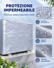 Carica l'immagine nel visualizzatore di Gallery, Copri Condizionatore Esterno, Silver Grey, 96x70x38 cm, Impermeabile e Antipolvere per Protezione Climatizzatore
