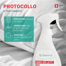 Carica l'immagine nel visualizzatore di Gallery, SOS ANTI CIMICI DA LETTO XXL - Spray Insetticida CHOC Trattamento naturale con Oli Essenziali e Fiore di Piretro Vegetal