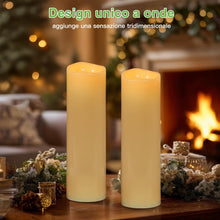 Carica l'immagine nel visualizzatore di Gallery, Kimjo 10 x 35 cm Candele LED Grandi Senza Fiamma per Esterni, Onda